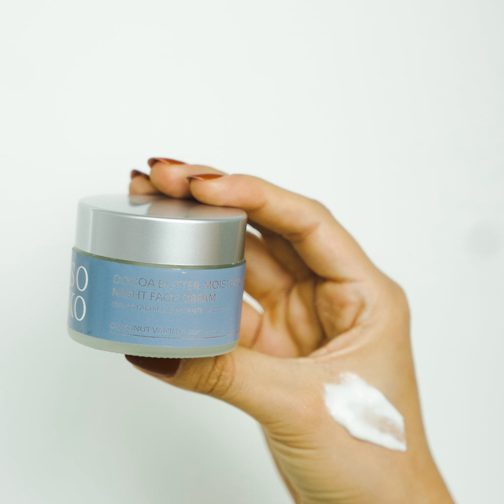 Crema Facial Reafirmante de noche COCO VAINILLA 50gr - Soko Natural Beauty