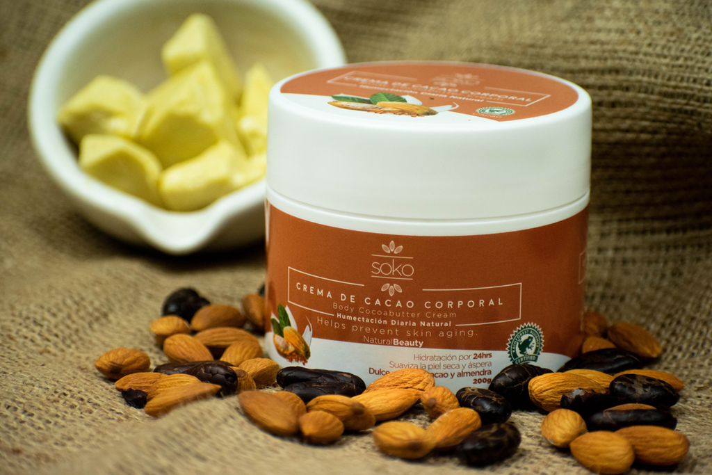 Crema Corporal de Manteca de Cacao y Almendras - Soko Natural Beauty